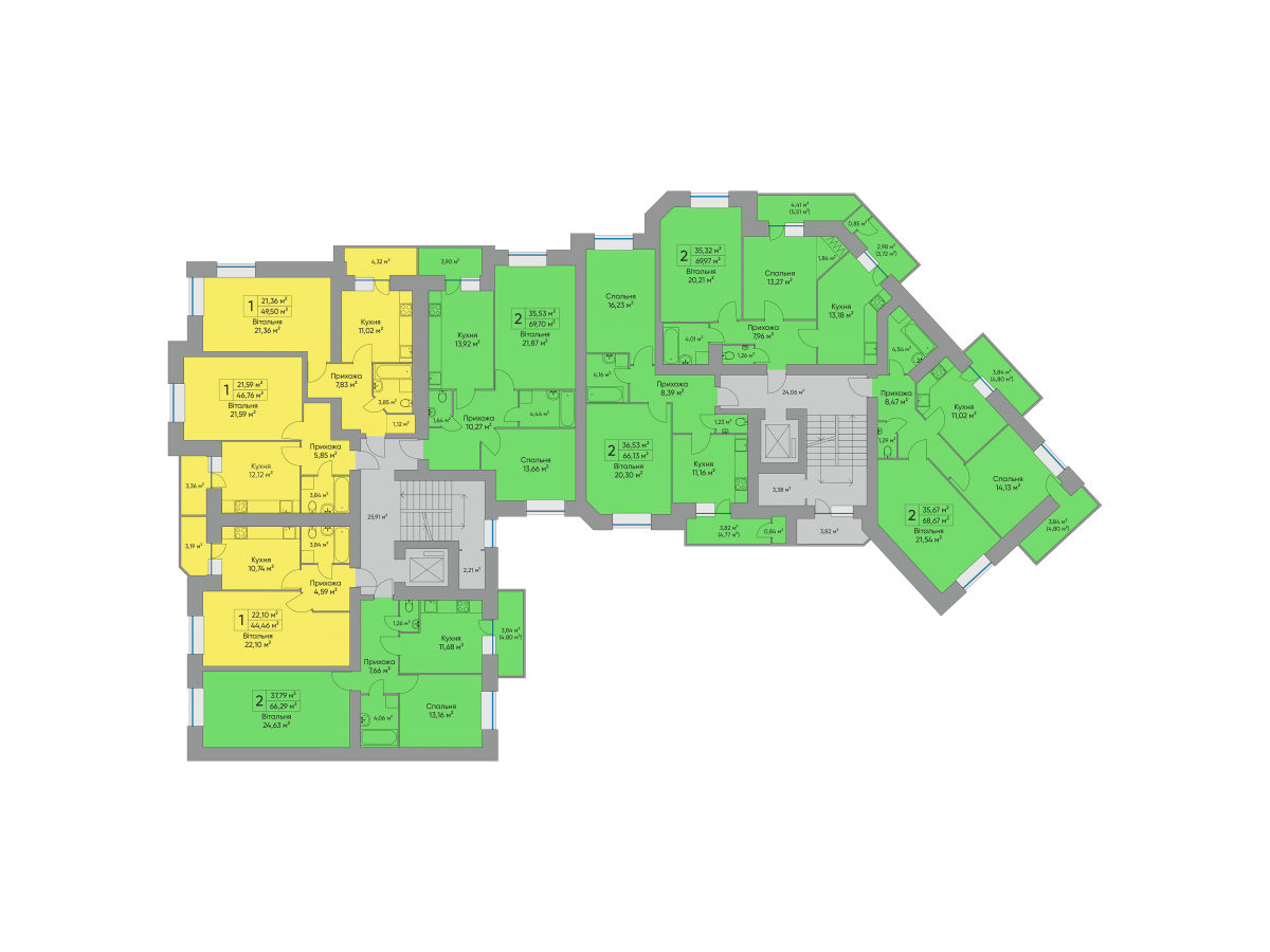 3-кімнатна квартира (9-10 поверх) - Фото 4